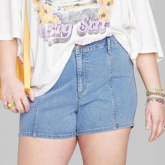 Women's Super-High Rise Seamed Jean Shorts | Wild Fable | 16 - Picture 12 of 12